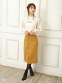 TRジップナロー/スカート/マスタード