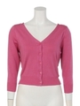 Vネックニットカーデ/ピンク