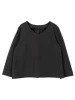 Vネックバックタックプルオーバー/ブラック