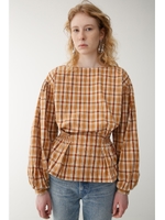 WAIST GATHER 2WAY ブラウス/柄ORG5