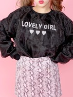 WC/オーガンジーロゴスウェット