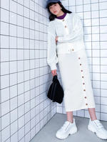 WEGO/リブボタンタイトスカート