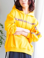 WEGO/ロゴテープルーズパーカー