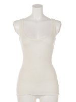 [BED&BREAKFAST]SUPER WOOL RIB Sleeveless/WHITE