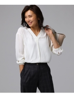 [L]【洗える】ドビーストライプシャツ/オフホワイト(303)