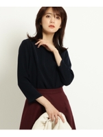 [S]バックジップブラウス/ネイビー(093)