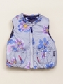 [ベビー]ウインターコスモスプリントリバーシブルベスト/ブルー