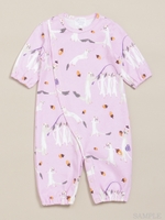 [ベビー]スムースオコジョからの贈り物プリント２ＷＡＹカバーオール/ピンク