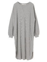 ・RAYCASSIN ウラキモウワッフルワンピース/杢グレー
