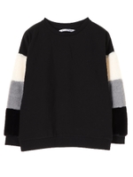 ・RAYCASSIN ファー切替スリーブプルオーバー/ブラック