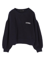 ・UTOPIAptボリュームスリーブプルオーバー/ネイビー
