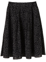 ・ドットサイドギャザースカート/ブラック