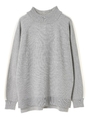 ・ハイネック袖ライン入プルオーバー/杢グレー