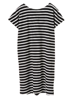 ・バックリボンレースワンピース/ボーダー