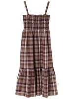 ・マドラスチェックワンピース/ブラウン