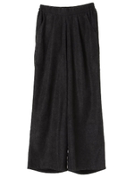 ・細コーデュロイワイドパンツ/ブラック