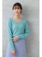 ｜ｏｔｏｎａＭＵＳＥ　１２月号掲載｜ファインタッチ　ヘアリーニット/ライトエメラルド(130)