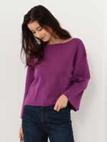 〔ハンドウォッシャブル〕CS H/W メタルチェーン付き ソウバリプルオーバー/PURPLE