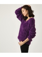 《1月10日まで期間限定価格》【AZUL BY MOUSSY】シャギー2WAYニットプルオーバー 【MOOK48掲載 98020】/PUR