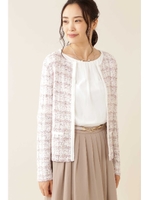 《Purpose》ツィードカーディガン/ピンク(090)