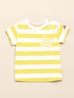 [ベビー]Orangehakka ボーダー半袖Tシャツ/チャコール