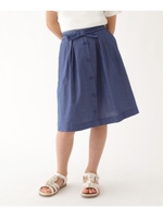 【150cmまで・親子お揃いアイテム】ダンガリーデニムスカート/ブルー(092)