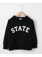 【160cmまで】フーデッドロゴスウェット/ブラック(019)