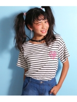 【ANAP GIRL】チョーカー風ポケットTシャツ/ホワイト/ブラック(058)