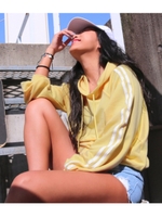 【ANAP】Wライン裏毛パーカー/イエロー(024)