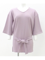 【ANAP】ウエストリボン付リブトップス/ラベンダー(023)