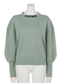 【AULA AILA】LOGO NECK KNIT/MINT GREEN