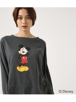 【AZUL BY MOUSSY】SHY MICKEY ロングスリーブプルオーバー/L/BLK