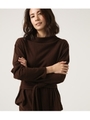 【AZUL BY MOUSSY】WAIST RIBBON BOTTLE RIB TOPS/D/BRN