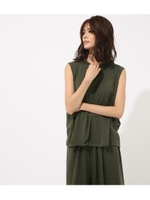 【AZUL BY MOUSSY】クリーンクールバックタックノースリプルオーバー/KHA