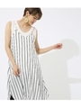 【AZUL BY MOUSSY】ストライプドビーキャミワンピース/柄WHT