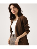 【AZUL BY MOUSSY】ダブルノーカラージャケット/BRN