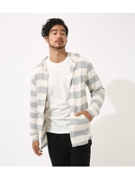 【AZUL BY MOUSSY】トリコットカノコボーダーフードトッパー/柄T.GRY