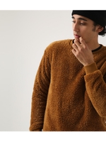 【AZUL BY MOUSSY】ボアフリースクルーネックプルオーバー/CAM