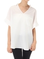 【AZUL BY MOUSSY】片ポケ半袖スキッパー/O/WHT
