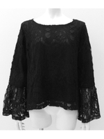 【Alluge】ポンチ×レーストップス/ブラック(027)