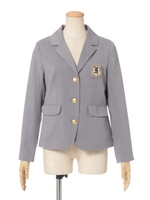 【F i.n.t】エンブレムワッペン付きジャケット/GRAY