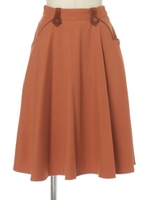 【F i.n.t】別珍使いスカラップポケットスカート/ORANGE