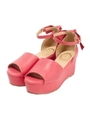 【F&A】バックリボンサンダル/CORAL RED