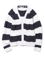 【GELATO PIQUE HOMME】ボーダーアランカーディガン/GRY