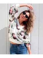 【Latina】両VネックBIGフラワートップス/ホワイト(001)