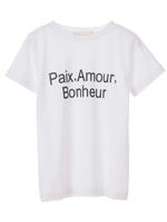 【Tシャツ】Ｐａｉｘ，Ａｍｏｕｒ，Ｂｏｎｈｅｕｒ Ｔシャツ/オフホワイト