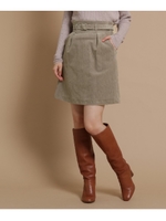 【WEB・一部店舗限定】Supreme.La.La. コクーンベルト付きミニスカート/グレー(012)
