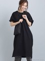 【WEB限定】BigシルエットTシャツワンピ+サコッシュ付き/ブラック