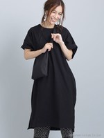 【WEB限定】BigシルエットTシャツワンピ+サコッシュ付き/ブラック