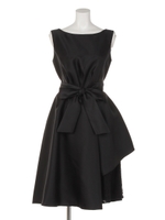 【WEB限定】アシメレースフレアワンピース/ブラック